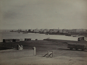 Foto antica dello canale di Suez